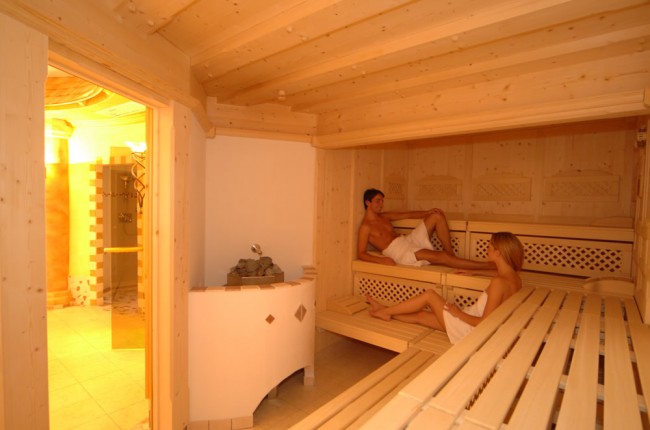 Sauna im Wellnessbereich