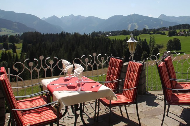 Tolle Aussicht beim Essen im Hotel Neuwirt